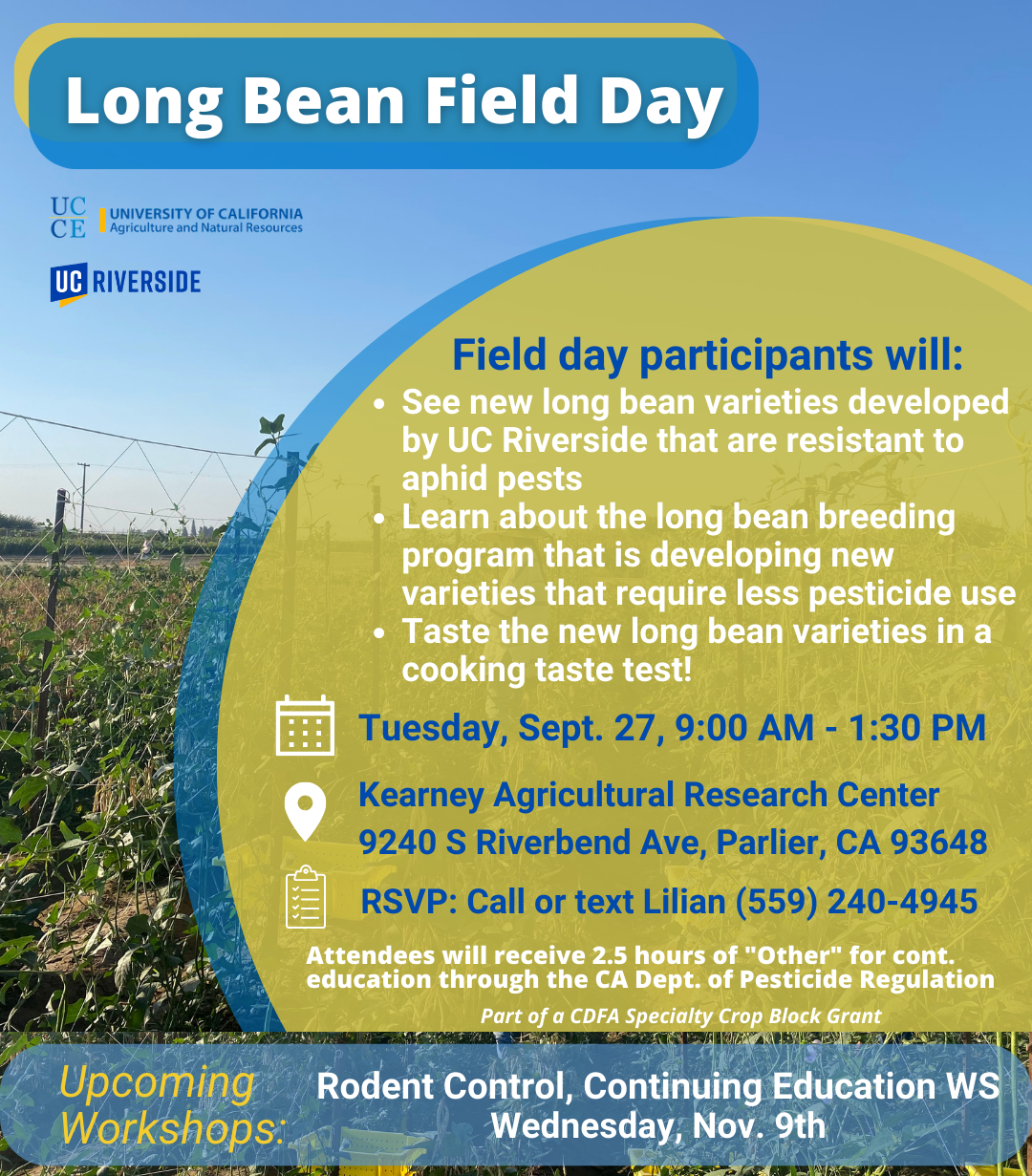Flyer - Long Bean Field Day 2022